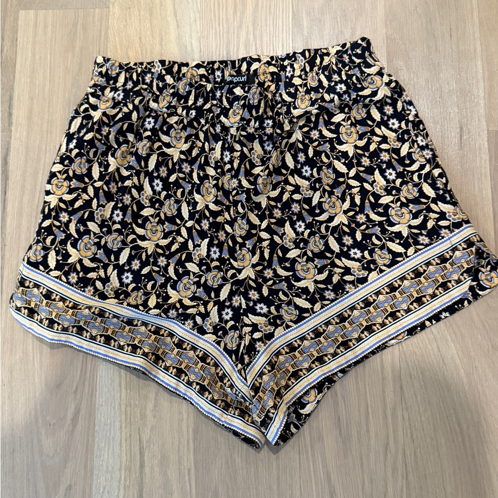 Rip Curl Black and Tan High Waist Shorts